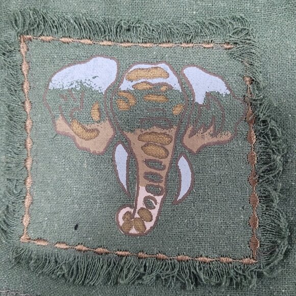 VTG C.A. Sport Green 100% Silk Lightweight Buttoned Lined Jacket Safari Large L - Picture 12 of 16